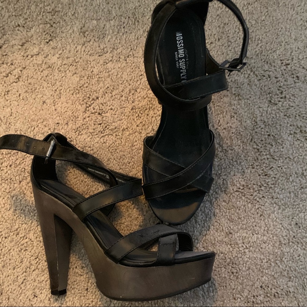 Black platform heels
